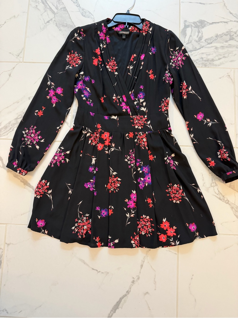 Express Black Floral Dress